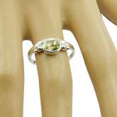 Hye-jin Yellow Solitaire Ring with Silver Accents